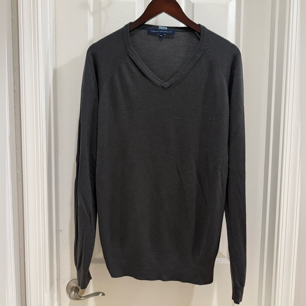 French Connection Charcoal V-Neck Sweater
